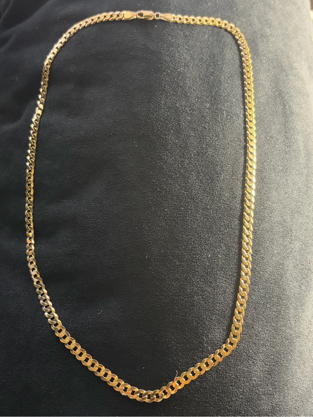 Classic Gold Cuban Link Necklace for Women